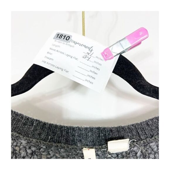 Anthropologie Moth Wool Blend Women's Black Wool Blend Long Sleeve Sweater Size - Picture 2 of 7